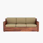 Emarriott Solid Sheesham Wood 3 Seater Sofa (Honey Finish) - Image 2