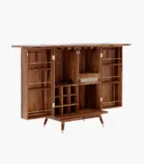 Alora Sheesham Wood Bar Cabinet (Honey Finish)