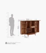 Alora Sheesham Wood Bar Cabinet (Honey Finish)