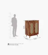 Alora Sheesham Wood Bar Cabinet (Honey Finish)