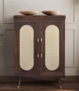 Alora Sheesham Wood Bar Cabinet (Walnut Finish)