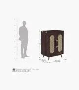 Alora Sheesham Wood Bar Cabinet (Walnut Finish)