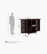Alora Sheesham Wood Bar Cabinet (Walnut Finish)