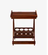 Alroy Sheesham Wood Bar Cabinet (Honey Finish)