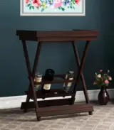 Alroy Sheesham Wood Bar Cabinet (Walnut Finish)