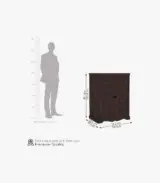 Ambross Sheesham Wood Bar Cabinet (Walnut Finish)