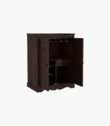 Ambross Sheesham Wood Bar Cabinet (Walnut Finish)