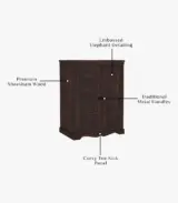 Ambross Sheesham Wood Bar Cabinet (Walnut Finish)