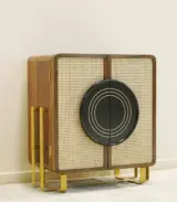 Arista Sheesham Wood Bar Cabinet with Cane (Honey Finish)