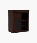 Arolph Sheesham Wood Small Bar Cabinet (Walnut Finish)