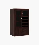 Carnivel Sheesham Wood Bar Cabinet (Walnut Finish)