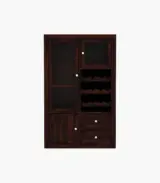 Carnivel Sheesham Wood Bar Cabinet (Walnut Finish)