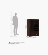 Carnivel Sheesham Wood Bar Cabinet (Walnut Finish)