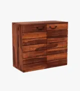 Embrol Sheesham Wood Bar Cabinet (Honey Finish)