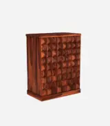Eurico Sheesham Wood Bar Cabinet (Honey Finish)