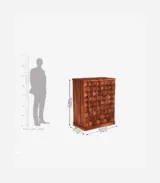 Eurico Sheesham Wood Bar Cabinet (Honey Finish)