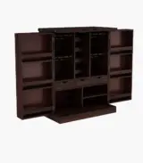 Eurico Sheesham Wood Bar Cabinet (Walnut Finish)