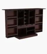 Eurico Sheesham Wood Bar Cabinet (Walnut Finish)