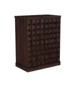 Eurico Sheesham Wood Bar Cabinet (Walnut Finish)