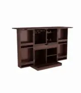 Eurico Sheesham Wood Small Bar Cabinet (Walnut Finish)