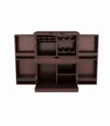 Eurico Sheesham Wood Small Bar Cabinet (Walnut Finish)