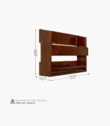 Fairo Mango Wood Wine Rack (Brown Finish)