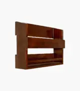Fairo Mango Wood Wine Rack (Brown Finish)