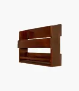 Fairo Mango Wood Wine Rack (Brown Finish)
