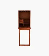 Hulger Sheesham Wood Wall Mounted Bar Cabinet (Honey Finish)