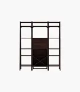 Hyrum Sheesham Wood Bar Cabinet (Walnut Finish)