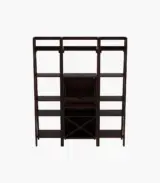 Hyrum Sheesham Wood Bar Cabinet (Walnut Finish)