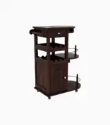 Kclany Sheesham Wood Bar Trolley (Walnut Finish)