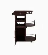 Kclany Sheesham Wood Bar Trolley (Walnut Finish)