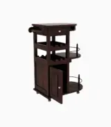 Kclany Sheesham Wood Bar Trolley (Walnut Finish)