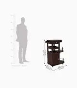 Kclany Sheesham Wood Bar Trolley (Walnut Finish)