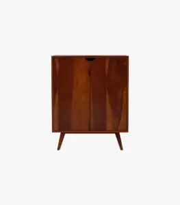 Keeton Sheesham Wood Bar Cabinet (Honey Finish)
