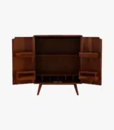 Keeton Sheesham Wood Bar Cabinet (Honey Finish)
