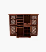 Kimbrey Sheesham Wood Bar Cabinet (Honey Finish)