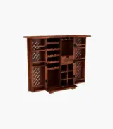 Kimbrey Sheesham Wood Bar Cabinet (Honey Finish)