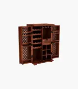 Kimbrey Sheesham Wood Bar Cabinet (Honey Finish)