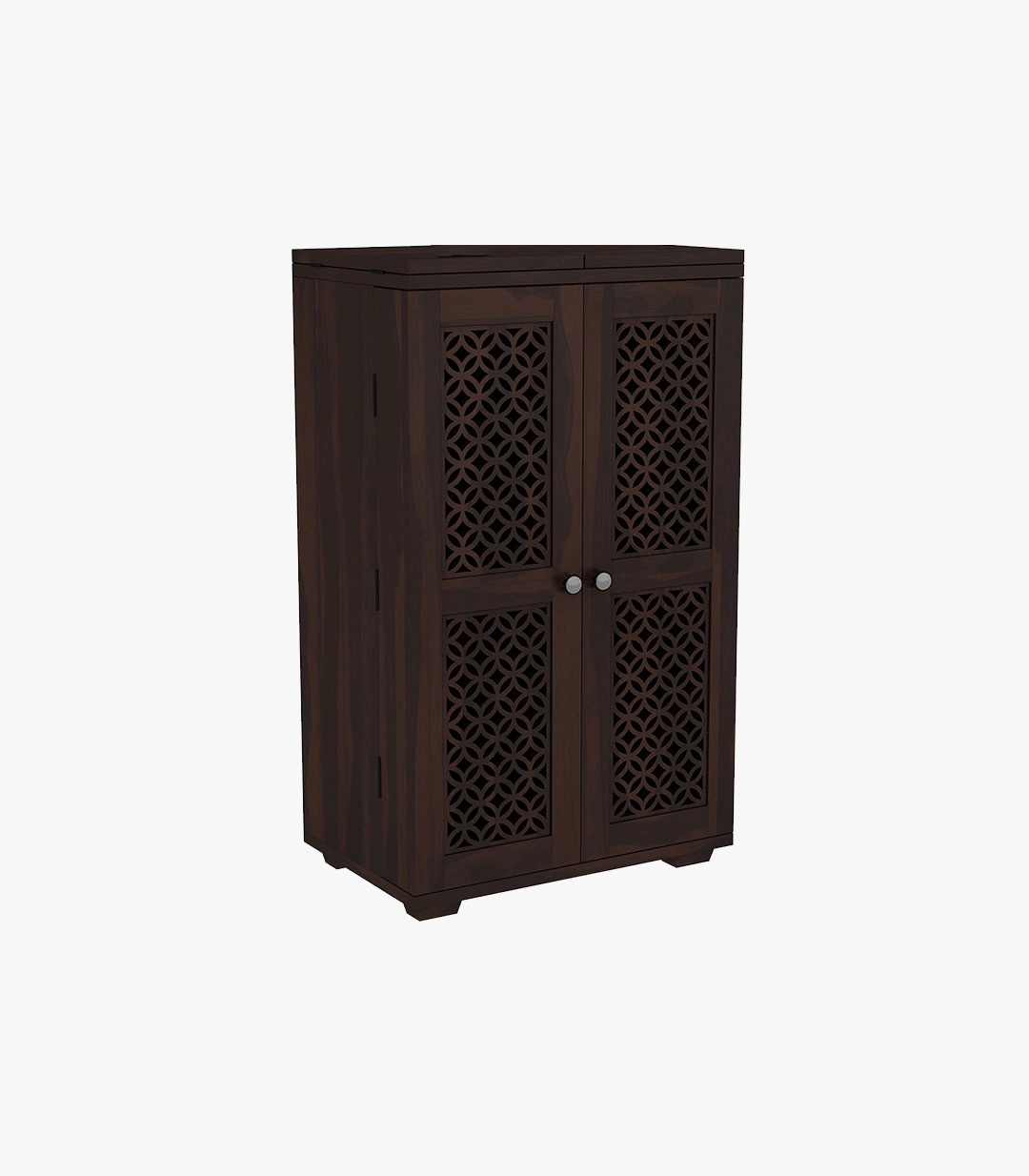 Kimbrey Sheesham Wood Bar Cabinet (Walnut Finish)
