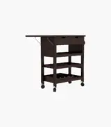 Kyonic Sheesham Wood Bar Trolley (Walnut Finish)