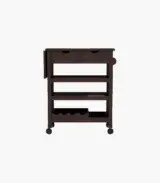 Kyonic Sheesham Wood Bar Trolley (Walnut Finish)