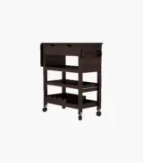 Kyonic Sheesham Wood Bar Trolley (Walnut Finish)