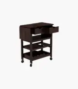 Kyonic Sheesham Wood Bar Trolley (Walnut Finish)