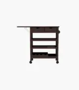 Kyonic Sheesham Wood Bar Trolley (Walnut Finish)