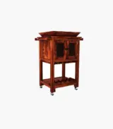 Mendil Sheesham Wood Bar Trolley (Honey Finish)