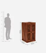 Paivelin Sheesham Wood Bar Cabinet (Honey Finish)