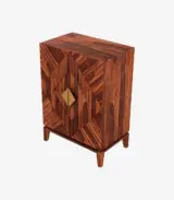 Sunslow Sheesham Wood Bar Cabinet (Honey Finish)