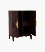 Sunslow Sheesham Wood Bar Cabinet (Walnut Finish)